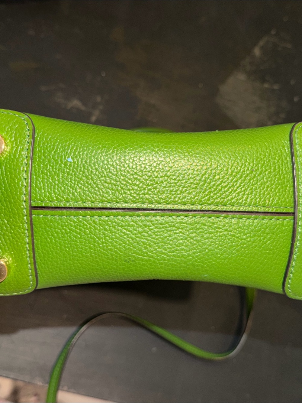 Michael Kors Green Mercer Pebbled Leather Mini Satchel with Crossbody Strap - Picture 7 of 7